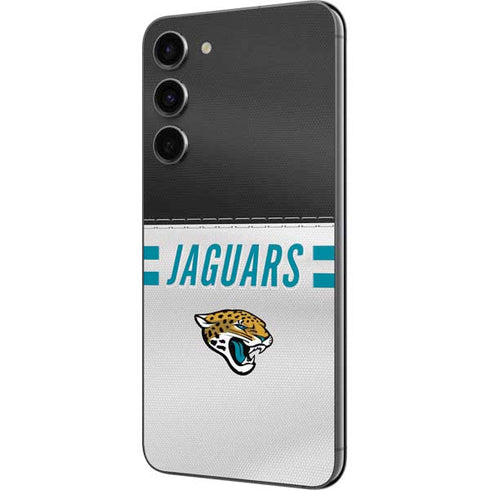 NFL Jacksonville Jaguars White Striped Galaxy S23 Plus Skin