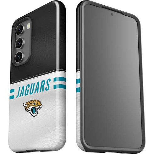 NFL Jacksonville Jaguars White Striped Galaxy S23 Pro Case