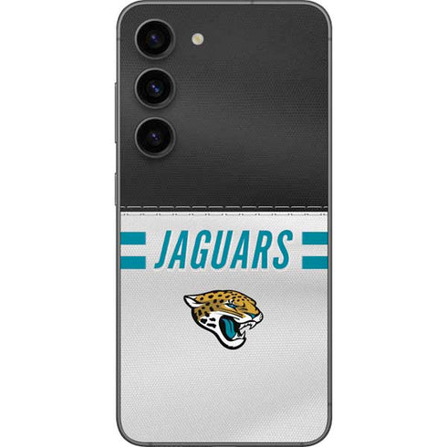 NFL Jacksonville Jaguars White Striped Galaxy S23 Skin
