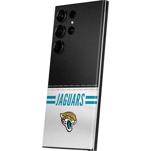 NFL Jacksonville Jaguars White Striped Galaxy S23 Ultra Skin
