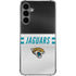 NFL Jacksonville Jaguars White Striped Galaxy S24 Plus Clear Case