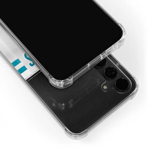 NFL Jacksonville Jaguars White Striped Galaxy S24 Plus Clear Case