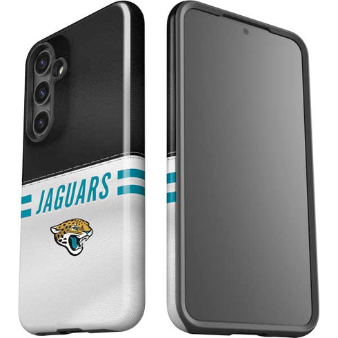 NFL Jacksonville Jaguars White Striped Galaxy S24 Plus Impact Case