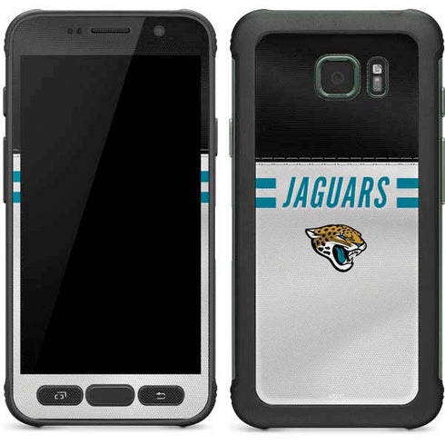 NFL Jacksonville Jaguars White Striped Galaxy S7 Active Skin