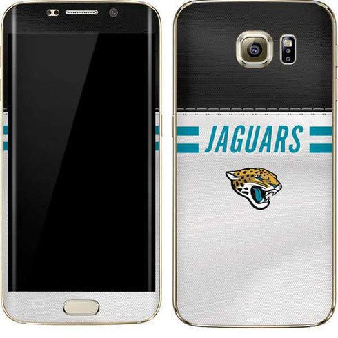NFL Jacksonville Jaguars White Striped Galaxy S7 Edge Skin