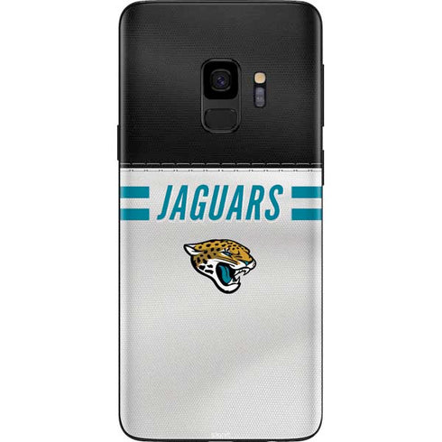 NFL Jacksonville Jaguars White Striped Galaxy S9 Skin