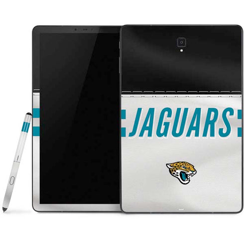 NFL Jacksonville Jaguars White Striped Samsung Galaxy Tab Skin