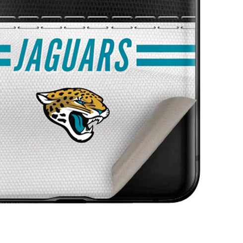 NFL Jacksonville Jaguars White Striped Galaxy Z Flip Skin
