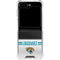 NFL Jacksonville Jaguars White Striped Galaxy Z Flip5 5G Clear Case