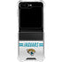 NFL Jacksonville Jaguars White Striped Galaxy Z Flip5 5G Clear Case