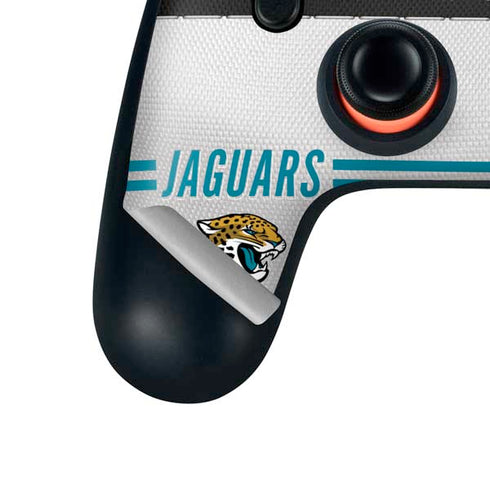 NFL Jacksonville Jaguars White Striped Google Stadia Controller Skin