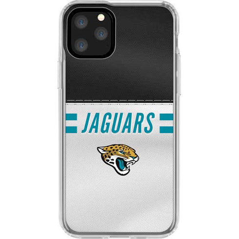 NFL Jacksonville Jaguars White Striped iPhone 11 Pro Clear Case