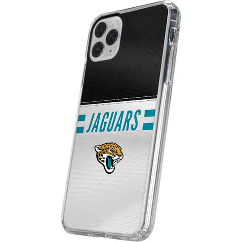 NFL Jacksonville Jaguars White Striped iPhone 11 Pro Clear Case