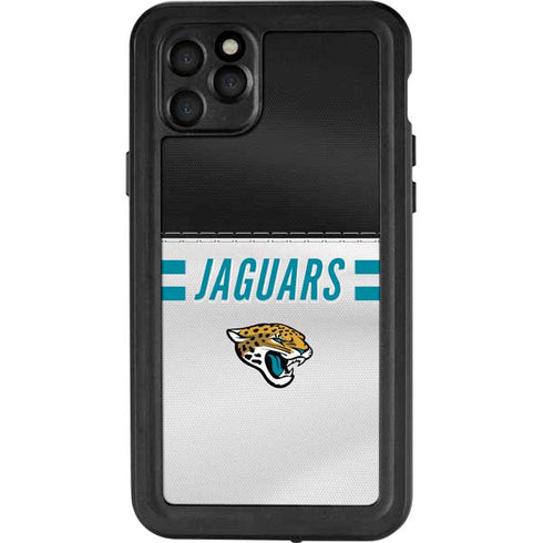 NFL Jacksonville Jaguars White Striped iPhone 11 Pro Max Waterproof Case