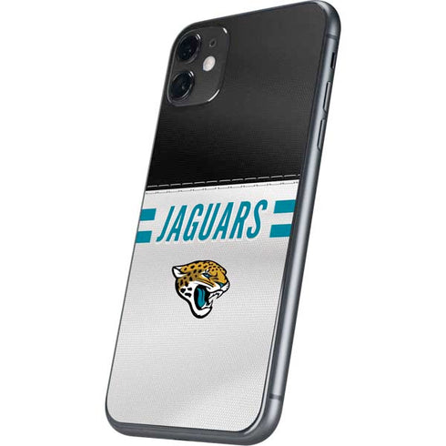 NFL Jacksonville Jaguars White Striped iPhone 11 Skin