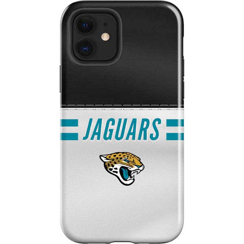 NFL Jacksonville Jaguars White Striped iPhone 12 Impact Case