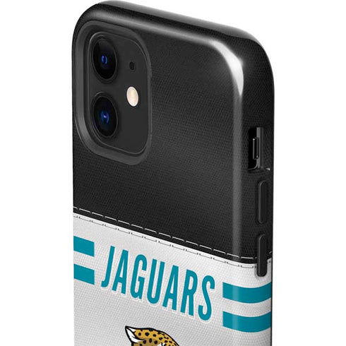 NFL Jacksonville Jaguars White Striped iPhone 12 Impact Case