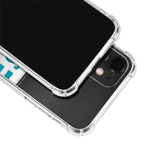 NFL Jacksonville Jaguars White Striped iPhone 12 Mini Clear Case