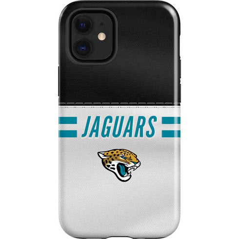 NFL Jacksonville Jaguars White Striped iPhone 12 Mini Impact Case