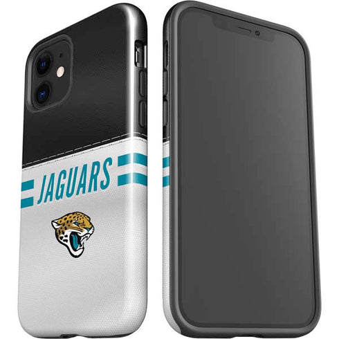 NFL Jacksonville Jaguars White Striped iPhone 12 Mini Impact Case