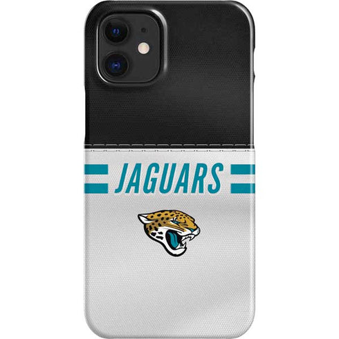 NFL Jacksonville Jaguars White Striped iPhone 12 Mini Lite Case