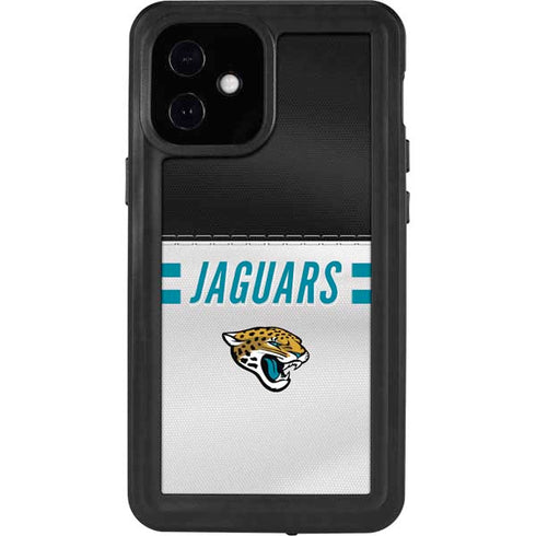 NFL Jacksonville Jaguars White Striped iPhone 12 Mini Waterproof Case