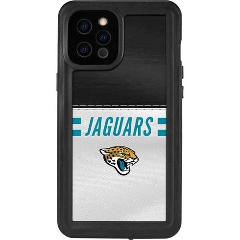 NFL Jacksonville Jaguars White Striped iPhone 12 Pro Max Waterproof Case