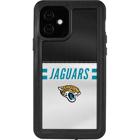 NFL Jacksonville Jaguars White Striped iPhone 12 Waterproof Case