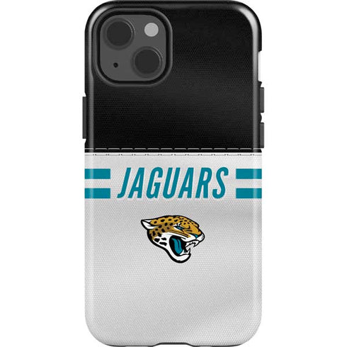 NFL Jacksonville Jaguars White Striped iPhone 13 Impact Case