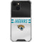NFL Jacksonville Jaguars White Striped iPhone 13 Mini Clear Case