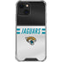 NFL Jacksonville Jaguars White Striped iPhone 13 Mini Clear Case