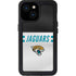 NFL Jacksonville Jaguars White Striped iPhone 13 Mini Waterproof Case