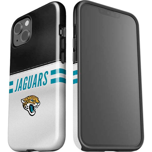 NFL Jacksonville Jaguars White Striped iPhone 14 Plus Impact Case