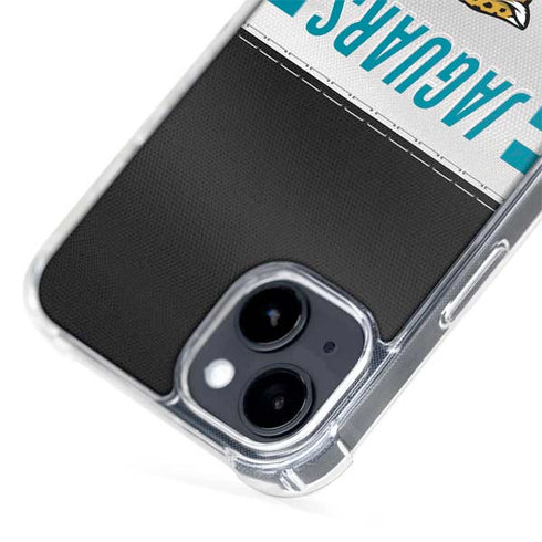 NFL Jacksonville Jaguars White Striped iPhone 15 MagSafe Case