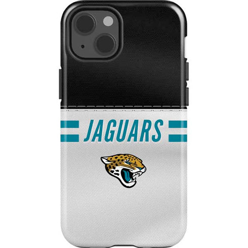 NFL Jacksonville Jaguars White Striped iPhone 14 Impact Case