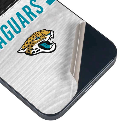 NFL Jacksonville Jaguars White Striped iPhone 14 Plus Skin
