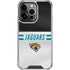 NFL Jacksonville Jaguars White Striped iPhone 14 Pro Clear Case