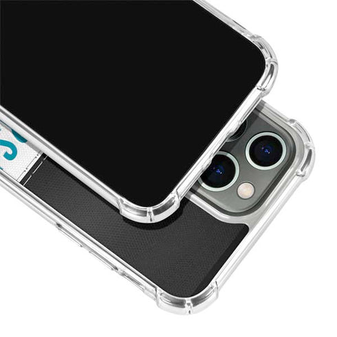 NFL Jacksonville Jaguars White Striped iPhone 15 Pro Clear Case