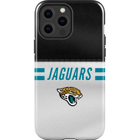 NFL Jacksonville Jaguars White Striped iPhone 15 Pro Max Impact Case