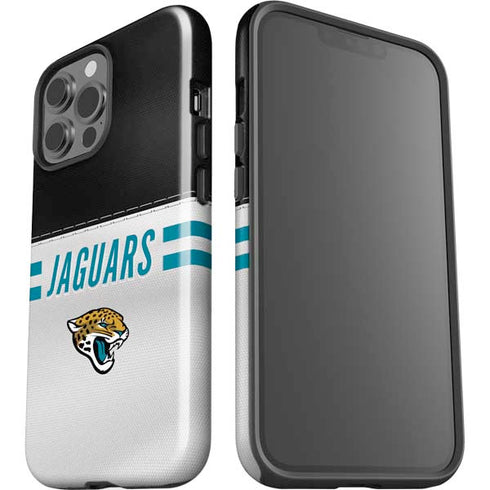 NFL Jacksonville Jaguars White Striped iPhone 15 Pro Max Impact Case