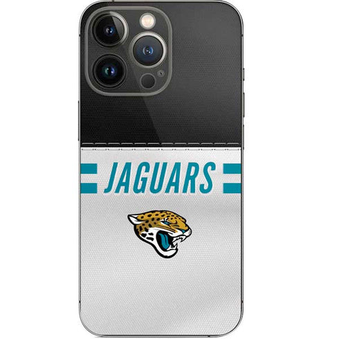 NFL Jacksonville Jaguars White Striped iPhone 15 Pro Skin