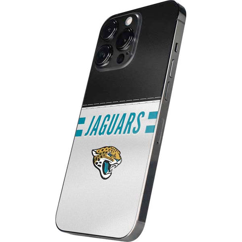 NFL Jacksonville Jaguars White Striped iPhone 14 Pro Skin