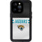 NFL Jacksonville Jaguars White Striped iPhone 14 Pro Waterproof Case