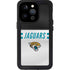 NFL Jacksonville Jaguars White Striped iPhone 14 Pro Waterproof Case