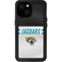 NFL Jacksonville Jaguars White Striped iPhone 15 Waterproof Case