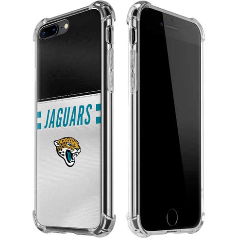 NFL Jacksonville Jaguars White Striped iPhone 7/8 Plus Clear Case
