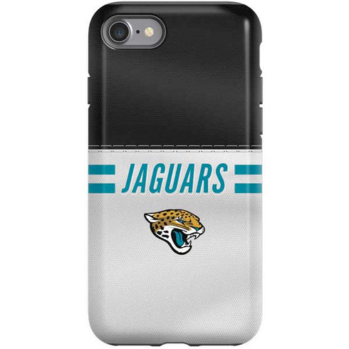 NFL Jacksonville Jaguars White Striped iPhone SE (2nd & 3rd Gen) Pro Case