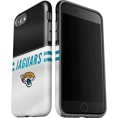 NFL Jacksonville Jaguars White Striped iPhone SE (2nd & 3rd Gen) Pro Case