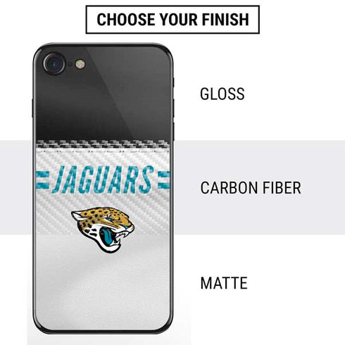 NFL Jacksonville Jaguars White Striped iPhone SE (2nd & 3rd Gen) Skin