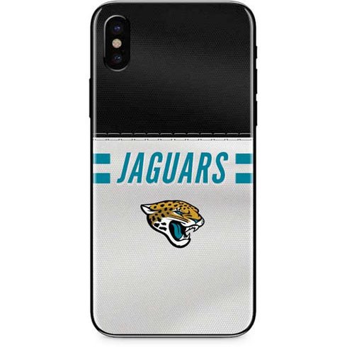 NFL Jacksonville Jaguars White Striped iPhone X Skin